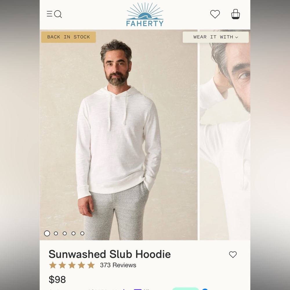 Men’s unwashed slub hoodie